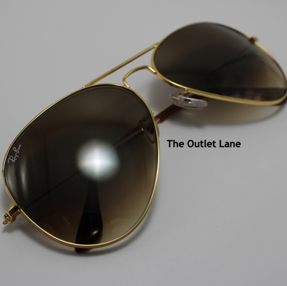 Model Display Ray-Ban Aviator Gradient Brown RB3025 Classic - Picture 5 of 16